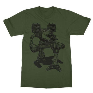 Battlemech Shirt-T-Shirts-Shirtasaurus-Basic-S-Military Green-Shirtasaurus