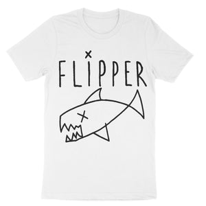 Flipper 90s Grunge Vintage Shirt-T-Shirts-Shirtasaurus-Premium-S-White-Shirtasaurus