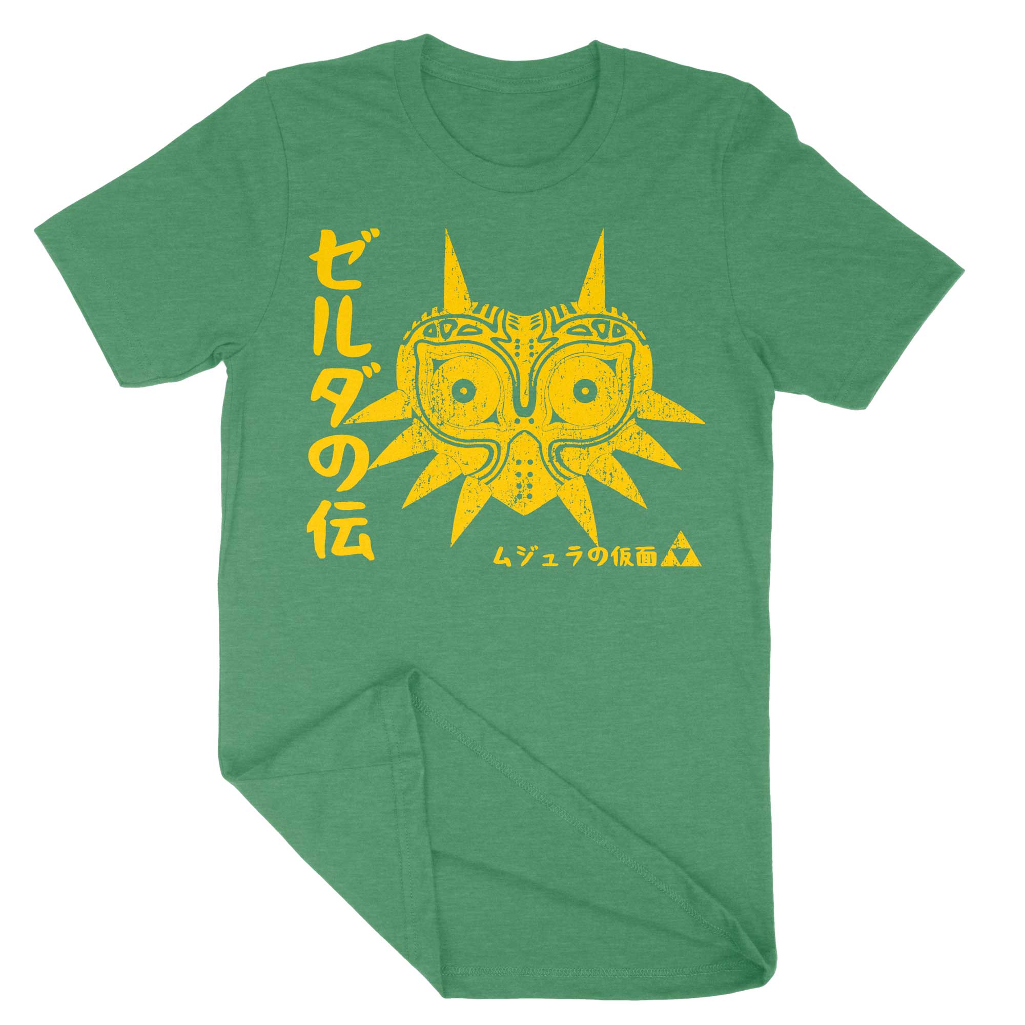 Majoras Mask Japanese Vintage Shirt-T-Shirts-Shirtasaurus-Premium-XS-Heather Kelly Green-Shirtasaurus