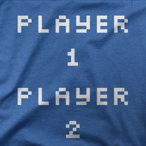 Pixel Player 1 and 2 Shirts-T-Shirts-Shirtasaurus-Shirtasaurus