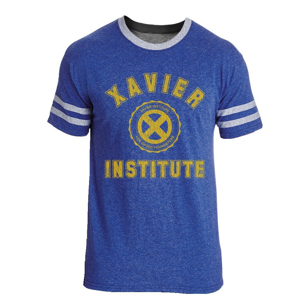 Xavier Vintage Tri-Blend Varsity Ringer Shirt-T-Shirts-Shirtasaurus-S-Triblend Royal-Shirtasaurus