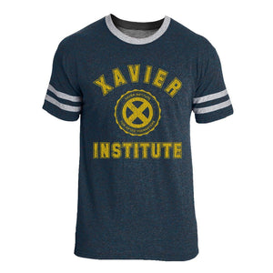 Xavier Vintage Tri-Blend Varsity Ringer Shirt-T-Shirts-Shirtasaurus-S-Triblend Navy-Shirtasaurus