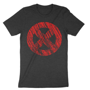 X Logo Distressed Vintage Shirt-T-Shirts-Shirtasaurus-Premium-XS-Heather Charcoal-Shirtasaurus