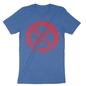 X Logo Distressed Vintage Shirt-T-Shirts-Shirtasaurus-Premium-XS-Heather Royal-Shirtasaurus