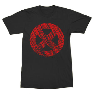 X Logo Distressed Vintage Shirt-T-Shirts-Shirtasaurus-Basic-S-Black-Shirtasaurus