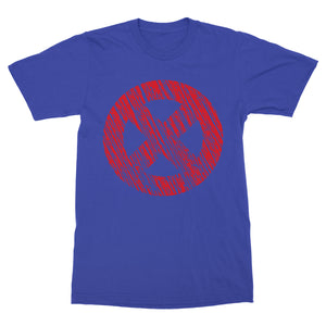 X Logo Distressed Vintage Shirt-T-Shirts-Shirtasaurus-Basic-S-Royal-Shirtasaurus