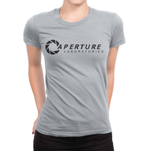 Aperture Women's Shirt-Womens Shirt-Shirtasaurus-XS-Silver-Shirtasaurus