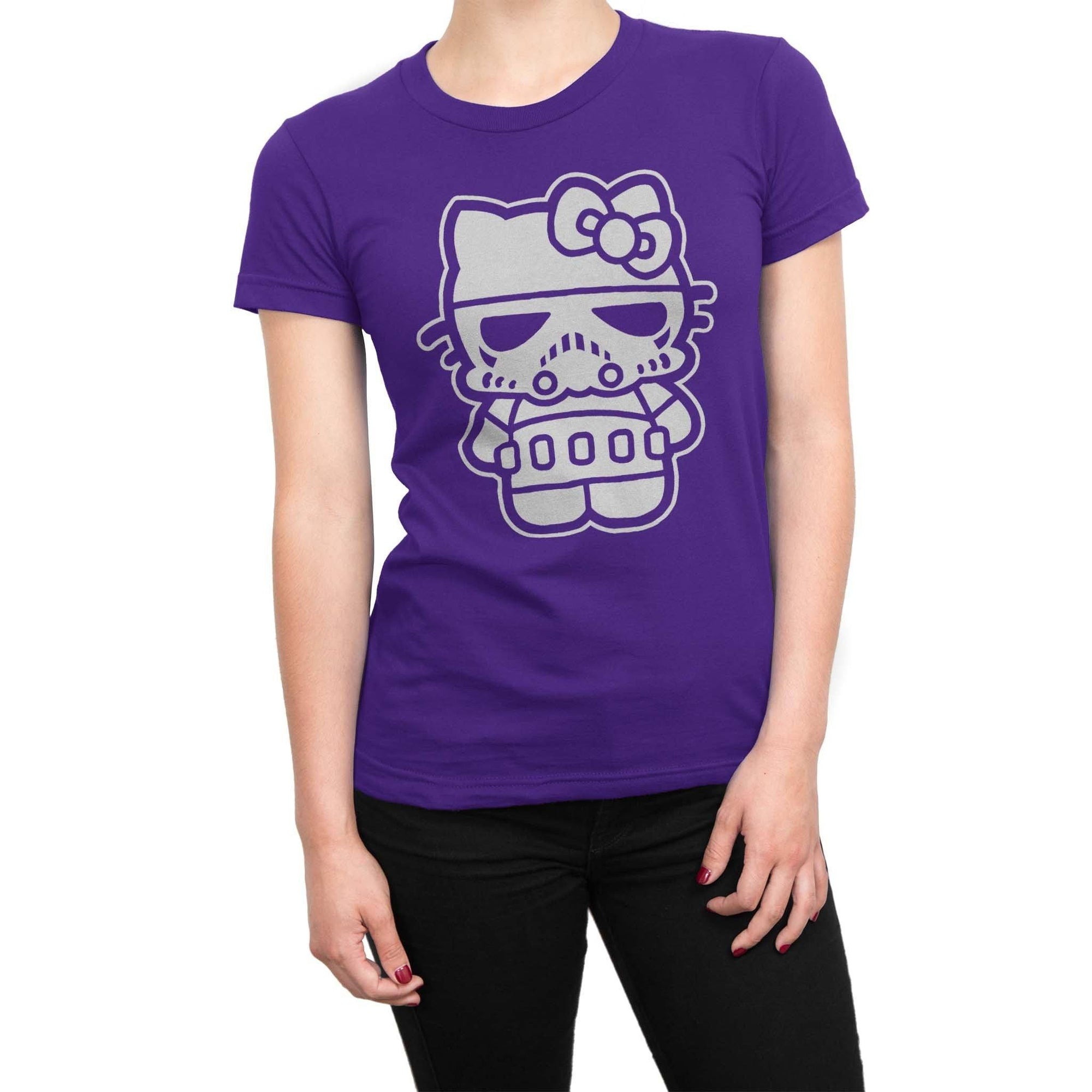 Hello Stormtrooper Women's Shirt-Womens Shirt-Shirtasaurus-S-Purple-Shirtasaurus