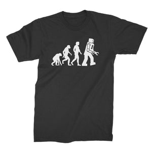 Robot Evolution Shirt-T-Shirts-Shirtasaurus-Basic-S-Black-Shirtasaurus